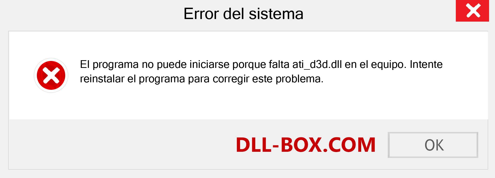 ¿Falta el archivo ati_d3d.dll ?. Descargar para Windows 7, 8, 10 - Corregir ati_d3d dll Missing Error en Windows, fotos, imágenes